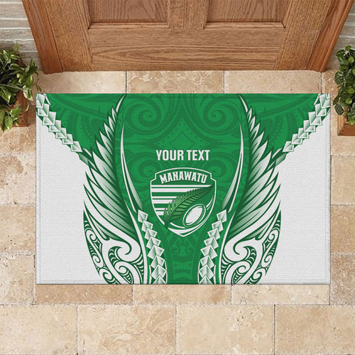 Manawatu 2026 Rugby Custom Rubber Doormat NZ Maori Silver Fern