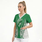 Manawatu 2026 Rugby Custom Scrub Top NZ Maori Silver Fern