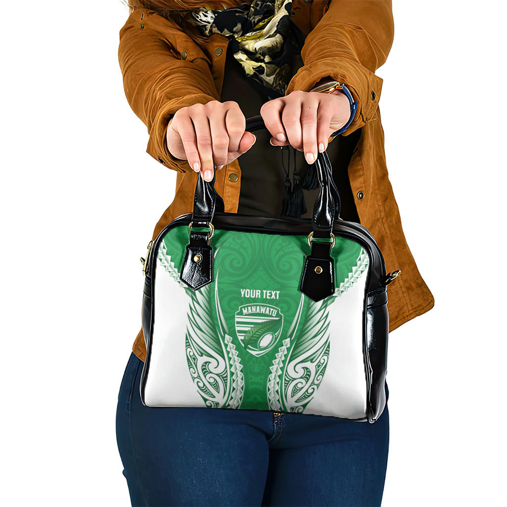Manawatu 2026 Rugby Custom Shoulder Handbag NZ Maori Silver Fern