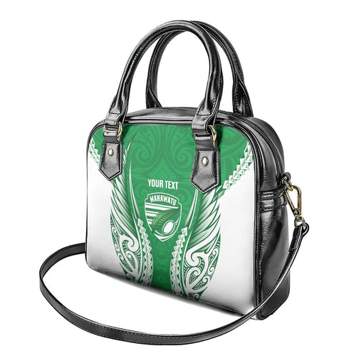 Manawatu 2026 Rugby Custom Shoulder Handbag NZ Maori Silver Fern