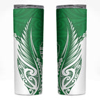 Manawatu 2026 Rugby Custom Skinny Tumbler NZ Maori Silver Fern