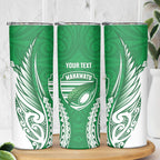 Manawatu 2026 Rugby Custom Skinny Tumbler NZ Maori Silver Fern
