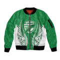 Manawatu 2026 Rugby Custom Sleeve Zip Bomber Jacket NZ Maori Silver Fern