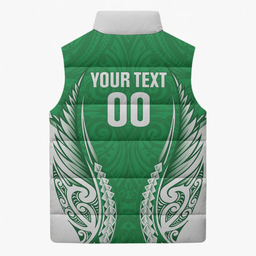 Manawatu 2026 Rugby Custom Sleeveless Puffer Jacket NZ Maori Silver Fern