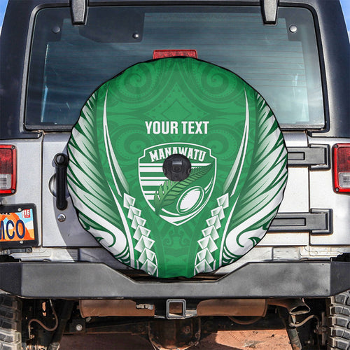 Manawatu 2026 Rugby Custom Spare Tire Cover NZ Maori Silver Fern