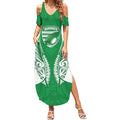 Manawatu 2026 Rugby Custom Summer Maxi Dress NZ Maori Silver Fern