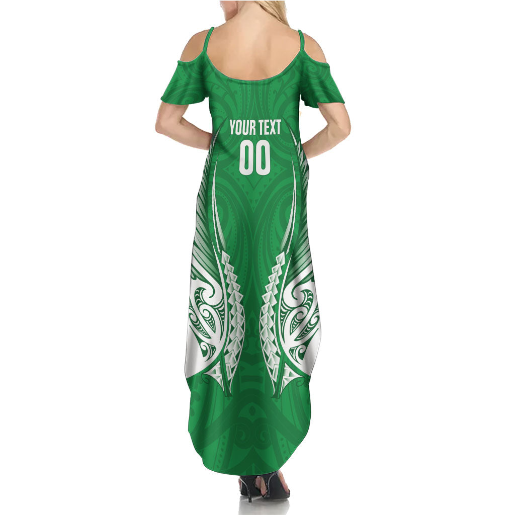 Manawatu 2026 Rugby Custom Summer Maxi Dress NZ Maori Silver Fern