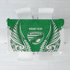 Manawatu 2026 Rugby Custom Tablecloth NZ Maori Silver Fern