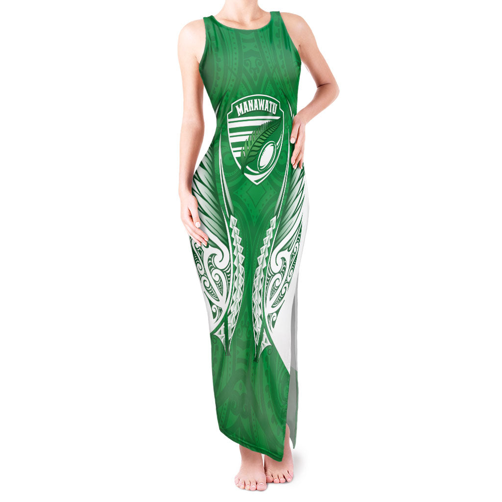Manawatu 2026 Rugby Custom Tank Maxi Dress NZ Maori Silver Fern