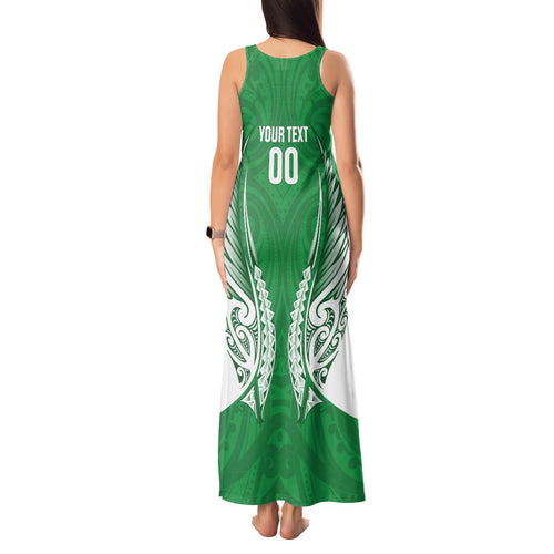 Manawatu 2026 Rugby Custom Tank Maxi Dress NZ Maori Silver Fern
