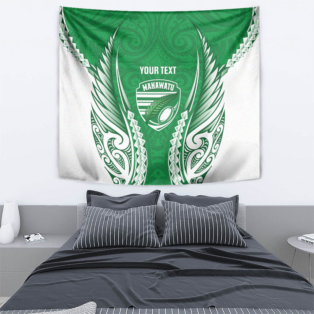 Manawatu 2026 Rugby Custom Tapestry NZ Maori Silver Fern
