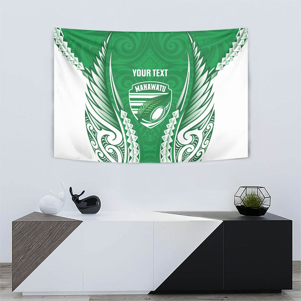 Manawatu 2026 Rugby Custom Tapestry NZ Maori Silver Fern