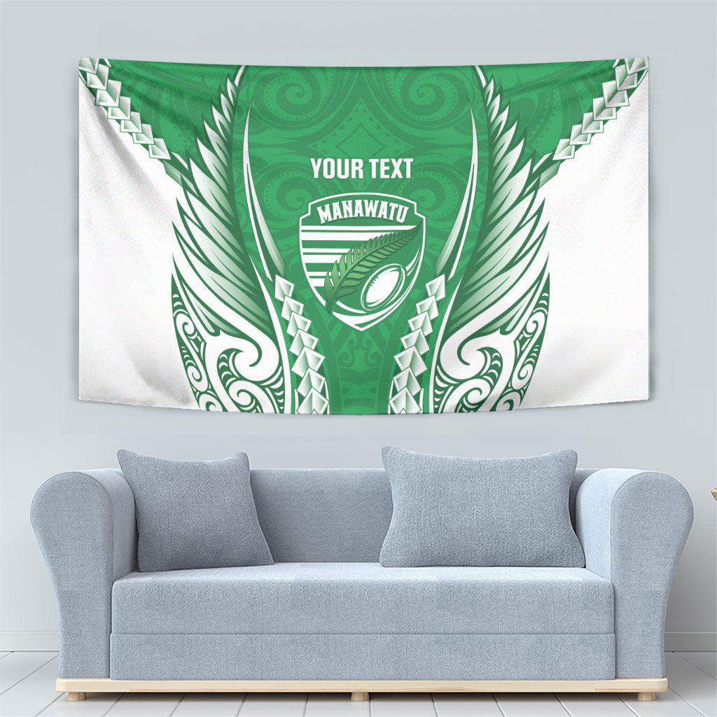 Manawatu 2026 Rugby Custom Tapestry NZ Maori Silver Fern