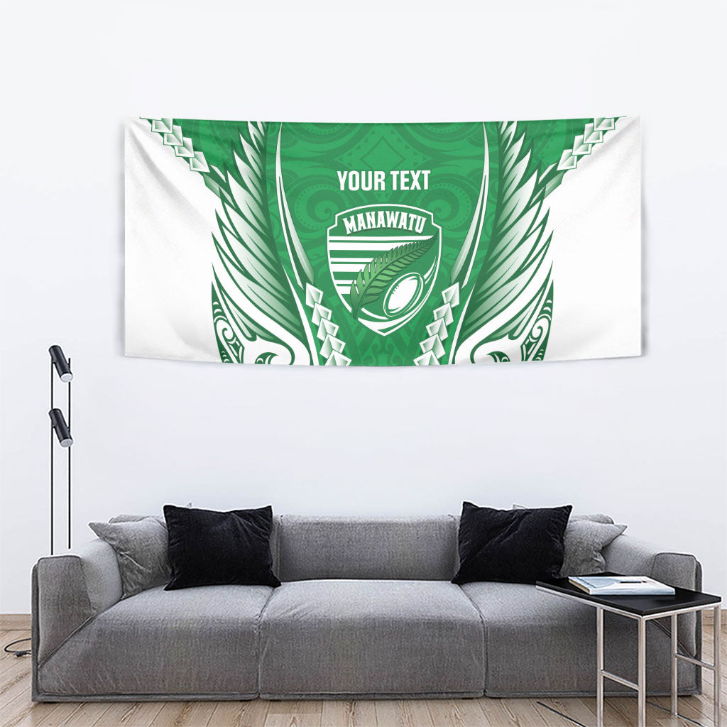 Manawatu 2026 Rugby Custom Tapestry NZ Maori Silver Fern