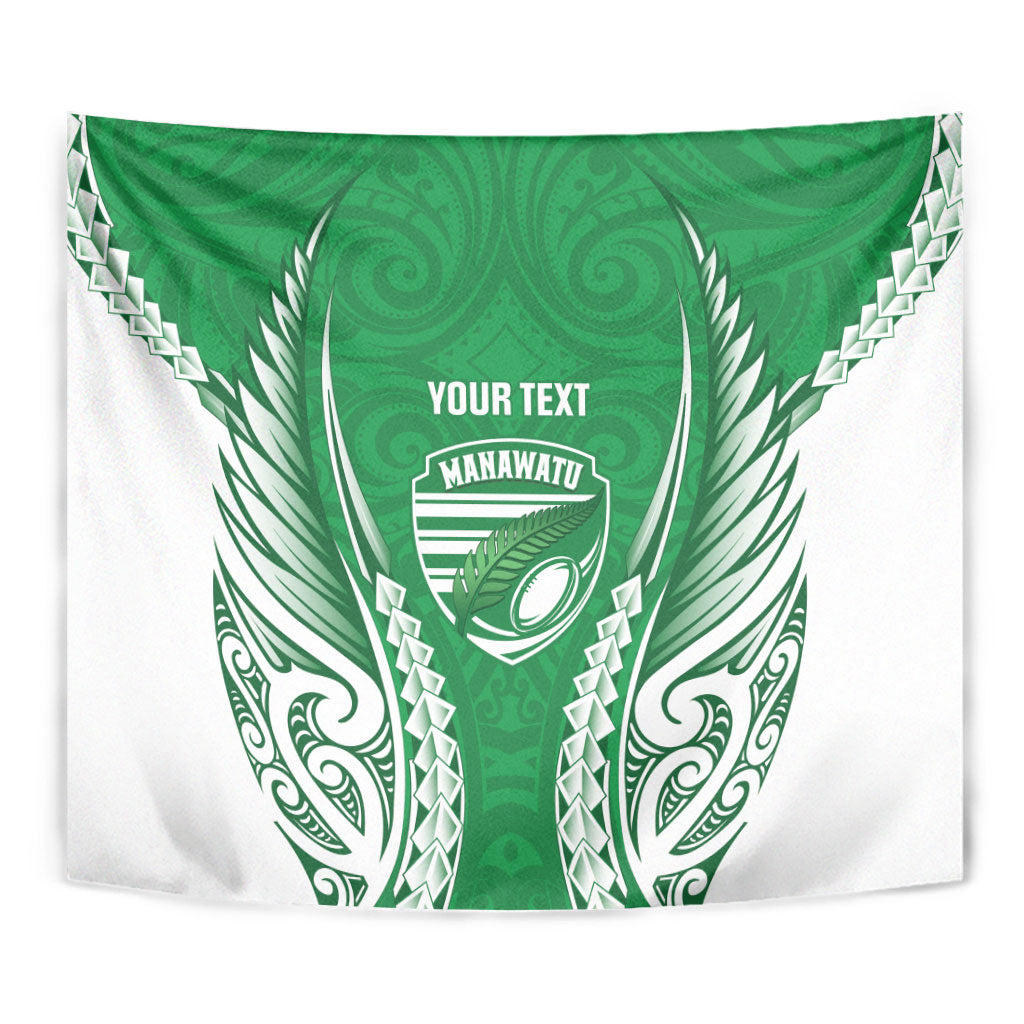 Manawatu 2026 Rugby Custom Tapestry NZ Maori Silver Fern