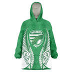Manawatu 2026 Rugby Custom Wearable Blanket Hoodie NZ Maori Silver Fern