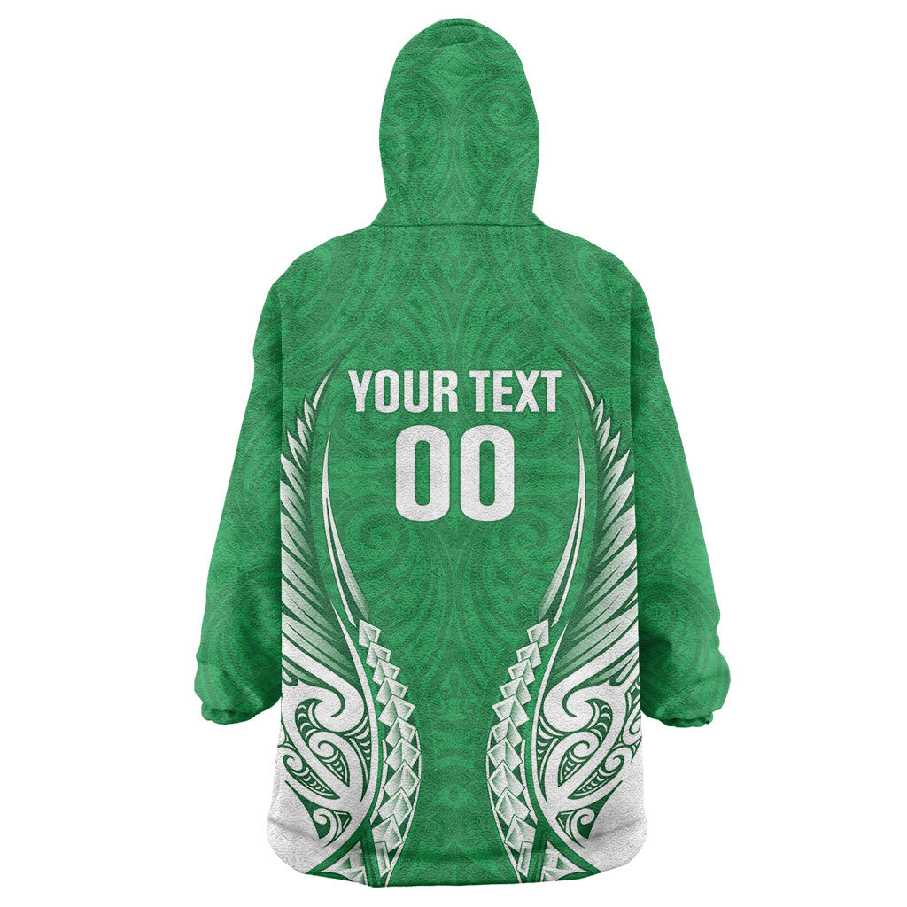 Manawatu 2026 Rugby Custom Wearable Blanket Hoodie NZ Maori Silver Fern