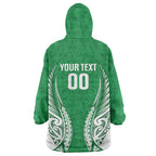 Manawatu 2026 Rugby Custom Wearable Blanket Hoodie NZ Maori Silver Fern
