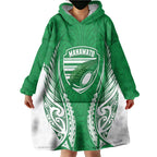 Manawatu 2026 Rugby Custom Wearable Blanket Hoodie NZ Maori Silver Fern
