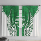 Manawatu 2026 Rugby Custom Window Curtain NZ Maori Silver Fern