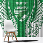 Manawatu 2026 Rugby Custom Window Curtain NZ Maori Silver Fern