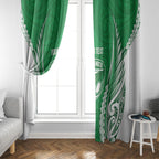 Manawatu 2026 Rugby Custom Window Curtain NZ Maori Silver Fern