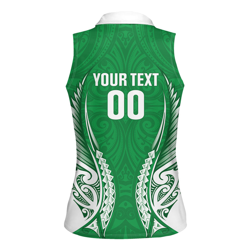Manawatu 2026 Rugby Custom Women Sleeveless Polo Shirt NZ Maori Silver Fern