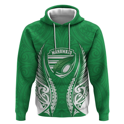 Manawatu 2026 Rugby Custom Zip Hoodie NZ Maori Silver Fern