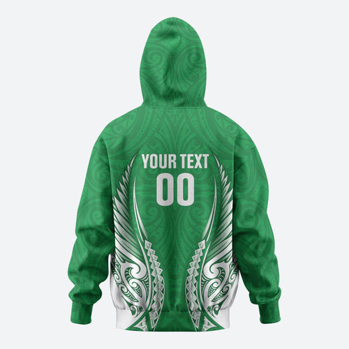 Manawatu 2026 Rugby Custom Zip Hoodie NZ Maori Silver Fern