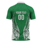 Manawatu 2026 Rugby Custom Zipper Polo Shirt NZ Maori Silver Fern
