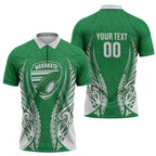 Manawatu 2026 Rugby Custom Zipper Polo Shirt NZ Maori Silver Fern