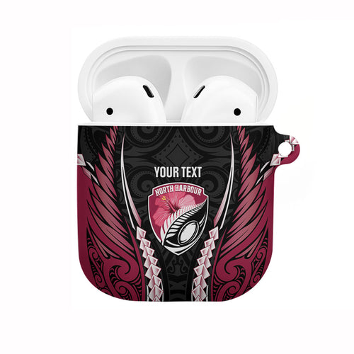 North Harbour 2026 Rugby Custom AirPods Case NZ Maori Silver Fern