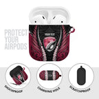 North Harbour 2026 Rugby Custom AirPods Case NZ Maori Silver Fern