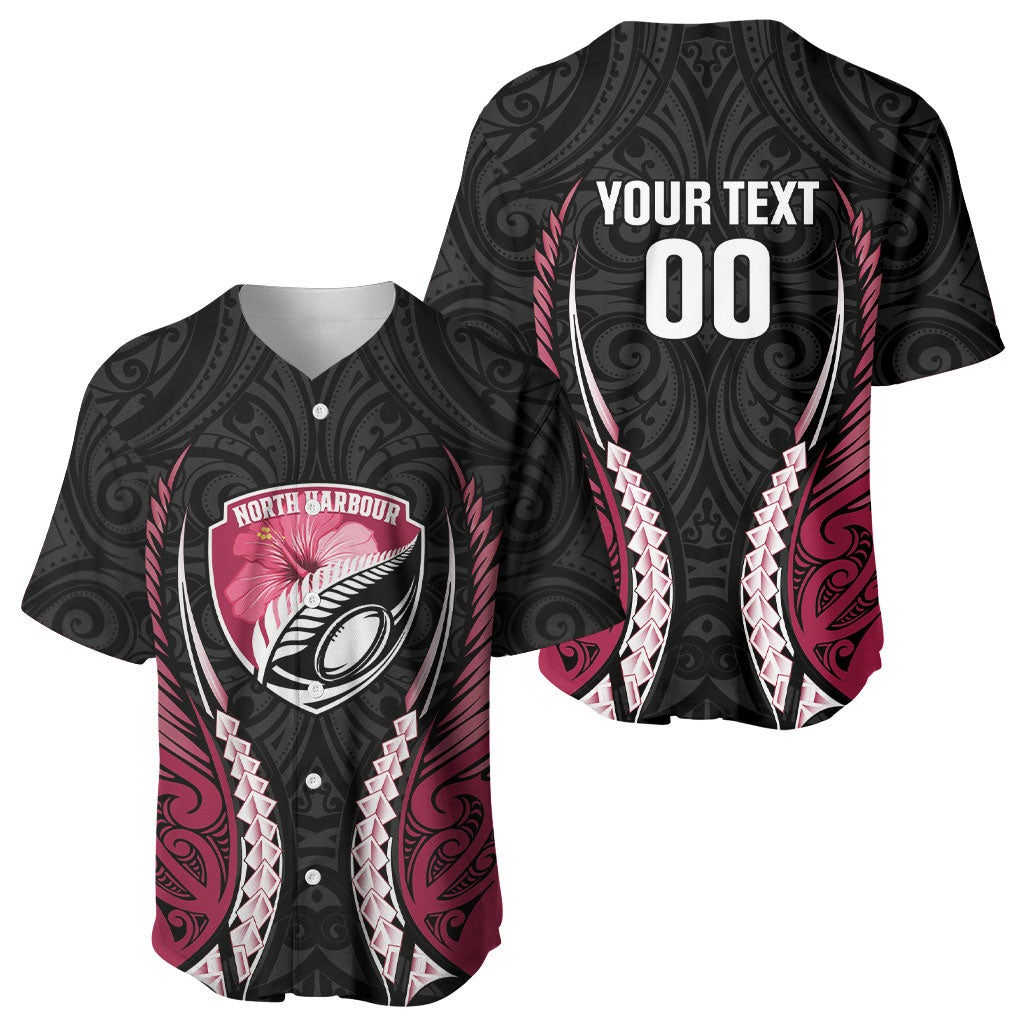 North Harbour 2026 Rugby Custom Baseball Jersey NZ Maori Silver Fern