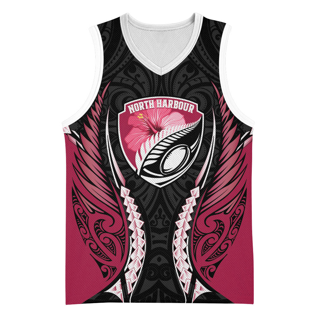 North Harbour 2026 Rugby Custom Basketball Jersey NZ Maori Silver Fern