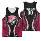 North Harbour 2026 Rugby Custom Basketball Jersey NZ Maori Silver Fern