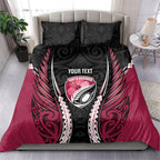 North Harbour 2026 Rugby Custom Bedding Set NZ Maori Silver Fern