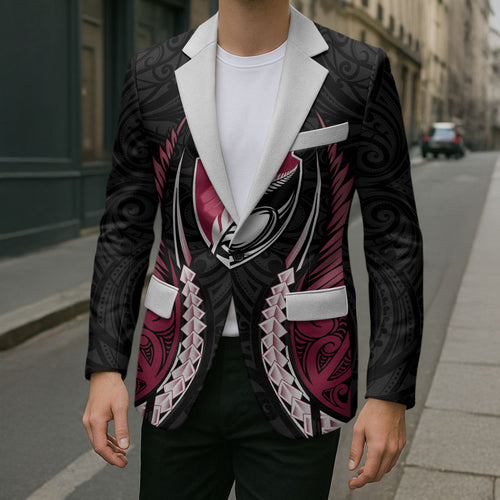 North Harbour 2026 Rugby Custom Blazer NZ Maori Silver Fern
