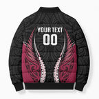 North Harbour 2026 Rugby Custom Bomber Puffer Jacket NZ Maori Silver Fern