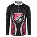 North Harbour 2026 Rugby Custom Button Sweatshirt NZ Maori Silver Fern