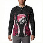 North Harbour 2026 Rugby Custom Button Sweatshirt NZ Maori Silver Fern