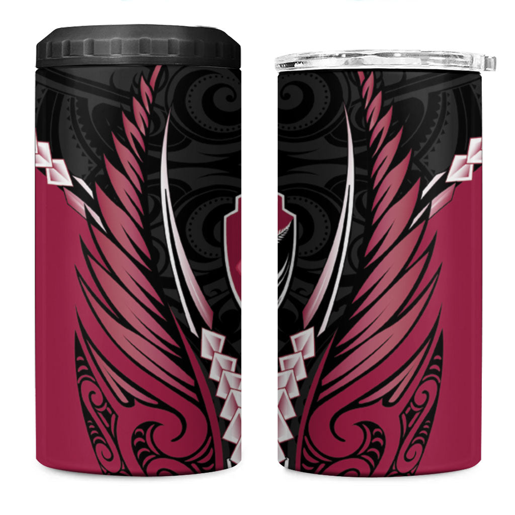 North Harbour 2026 Rugby Custom 4 in 1 Can Cooler Tumbler NZ Maori Silver Fern