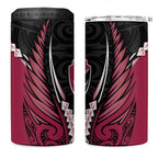 North Harbour 2026 Rugby Custom 4 in 1 Can Cooler Tumbler NZ Maori Silver Fern