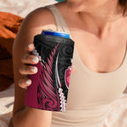 North Harbour 2026 Rugby Custom 4 in 1 Can Cooler Tumbler NZ Maori Silver Fern