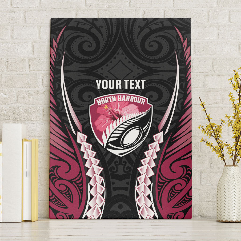 North Harbour 2026 Rugby Custom Canvas Wall Art NZ Maori Silver Fern