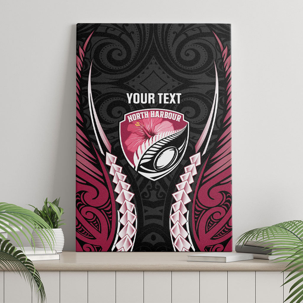 North Harbour 2026 Rugby Custom Canvas Wall Art NZ Maori Silver Fern