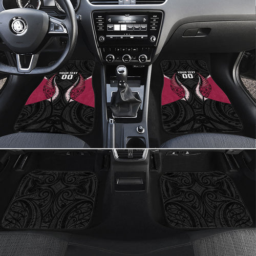 North Harbour 2026 Rugby Custom Car Mats NZ Maori Silver Fern