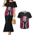 North Harbour 2026 Rugby Custom Couples Matching Mermaid Dress and Hawaiian Shirt NZ Maori Silver Fern