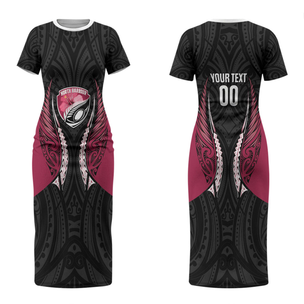 North Harbour 2026 Rugby Custom Couples Matching Short Sleeve Bodycon Dress and Long Sleeve Button Shirt NZ Maori Silver Fern LT14