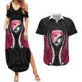 North Harbour 2026 Rugby Custom Couples Matching Summer Maxi Dress and Hawaiian Shirt NZ Maori Silver Fern